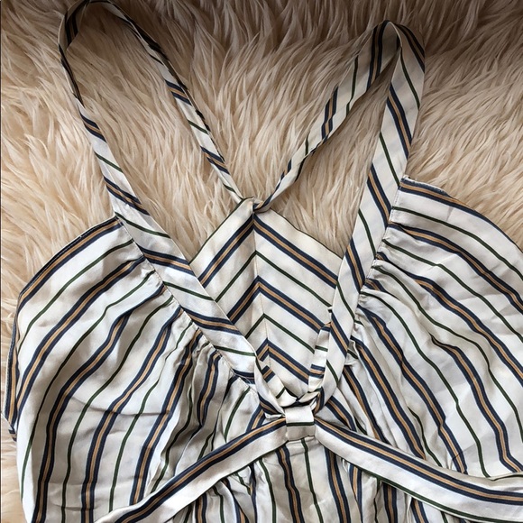 BCBG %100 silk tie back blouse - Picture 2 of 8